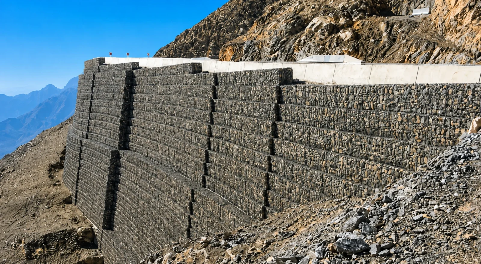 Terramesh — Modular system for reinforced soil walls and reinforced soil slopes.