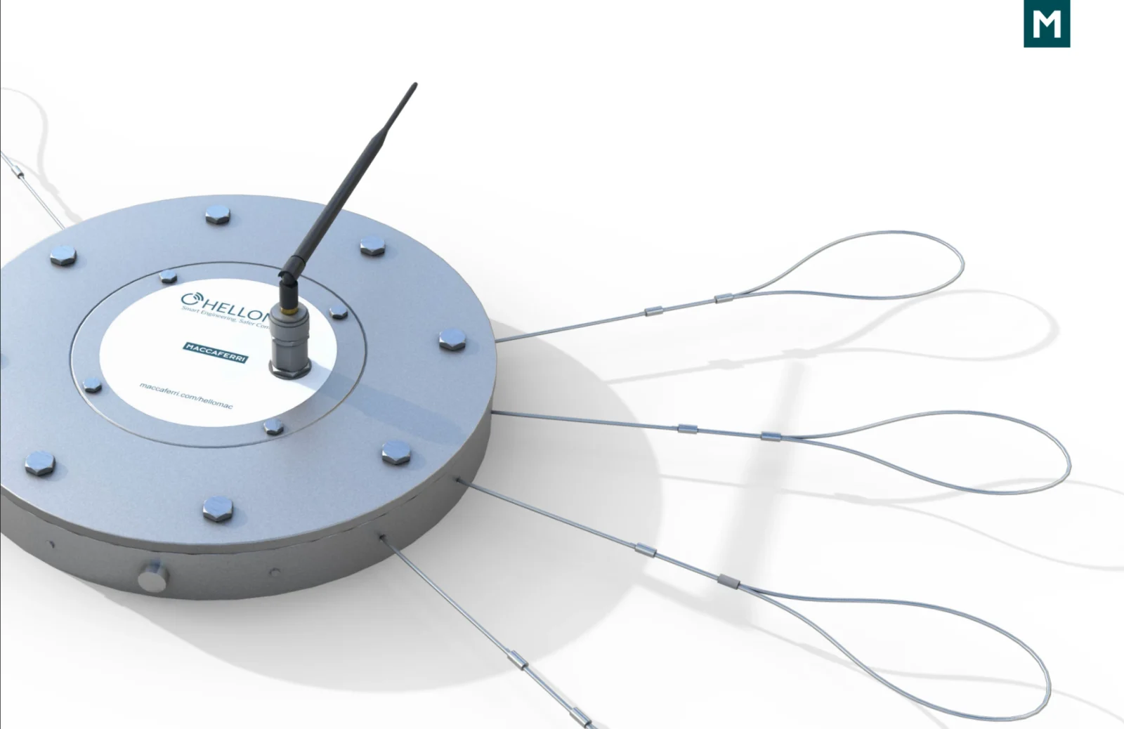 HELLOMAC Geo — IoT monitoring system for rockfall protection and geotechnical stability.