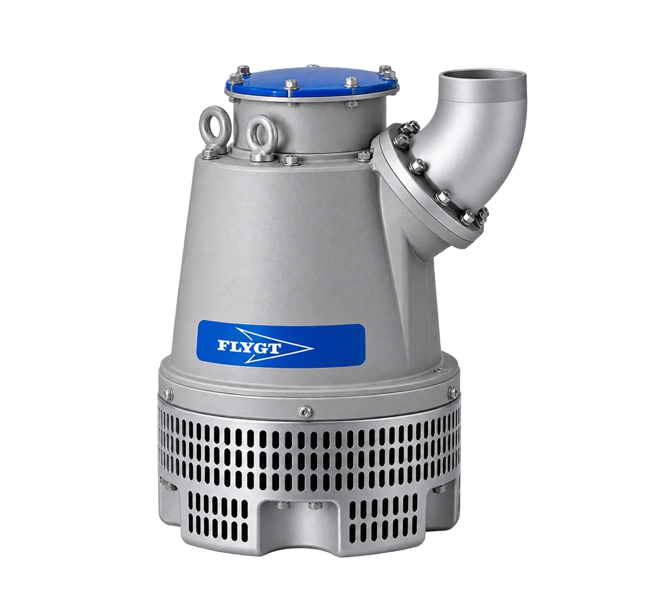 Flygt 2250 — High-capacity heavy-duty submersible dewatering pump for mine water containing abrasive solids.